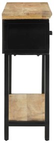 Mesa consola 110x30x75 cm madeira de mangueira áspera maciça