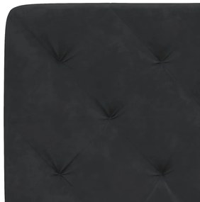 Cama com colchão 140x190 cm veludo preto