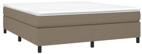 Estrutura de cama 160x200 cm tecido cinza-acastanhado