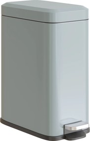 HOMCOM Lixeira de metal, Balde de lixo, Capacidade 5 L, com pedal, com balde interno, Cinza | Aosom Portugal