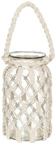 Lanterna de vidro branco 28 cm JALEBI Beliani