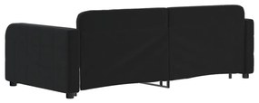 Sofá-cama com gavetão 90x190 cm veludo preto