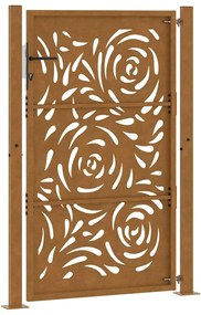 Portão de jardim 105x155 cm design de chama de aço resistente