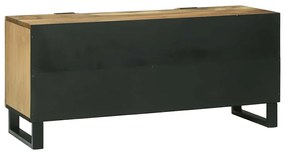 Armário de TV - 105 x 33,5 x 46 cm, Feito de Madeira Sólida de Manga