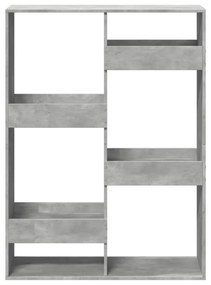 Estante 100x33x135 cm derivados de madeira cinzento cimento
