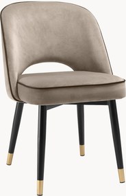 Cadeiras em veludo Cliff, conjunto de 2