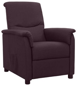 vidaXL Poltrona reclinável tecido roxo