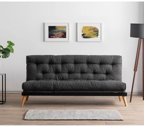 Sofá-cama de 3 Lugares Saki – Cinzento Escuro – 185x92x82 cm