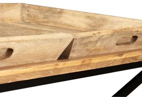 Mesa de centro madeira de mangueira maciça 110x55x42 cm