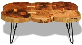 Mesa de centro 35 cm 6 troncos madeira de acácia sólida