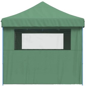 Tenda p/ festas pop-up dobrável com 4 paredes laterais verde