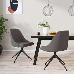 vidaXL Cadeiras de jantar 2 pcs veludo cinzento-escuro