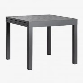 Mesa De Jardim 90-180x90 Cm Extensível Em Alumínio Starmi Cinza Grafito - Sklum