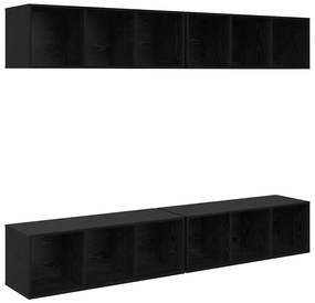 Gabinete de TV de Parede com prateleira com armazenamento 4 pcs Carval
