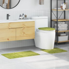 Conjunto de 3 Tapetes de Banho vidaXL Verde Polipropileno Antiderrapante