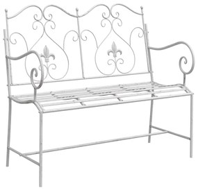 Banco Branco Metal 104 x 54 x 93 cm Durável Banco Exterior