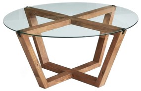 Mesa de Centro Lotus – Madeira – 75x35x75 cm