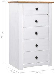 Aparador 46x40x89 cm pinho Panama branco