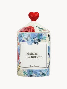 Vela perfumada artesanal Rose Rouge (cedro, gurjum e fava tonka)