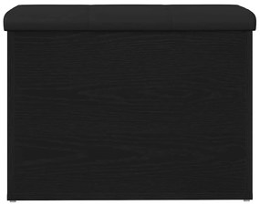 Banco de Armazenamento vidaXL Preto Carvalho 60x40x45 cm Madeira Reves