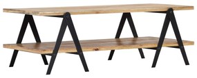 Mesa de centro em madeira de mangueira maciça 115x60x40 cm