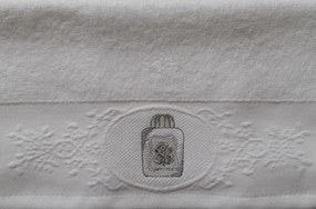30x30 cm - 1 toalha bordada 100% algodão 500 gr./m2: Frasco
