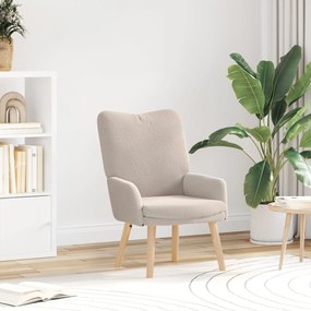 Cadeira Relaxante vidaXL Cinza Claro de Tecido parecido com Lã