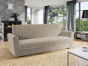 Sofá-cama Columbus 142, Cama com arrumação, 87x230x90cm, 63 kg, Pernas: Plástico, Madeira: Pinheiro