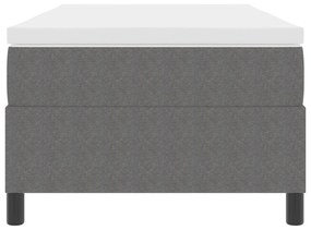Cama Box Spring com Colchão Cinza Individual Tecido de Veludo