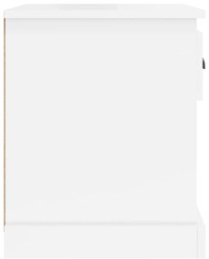 Mesa cabeceira 39x39x47,5cm derivados madeira branco brilhante