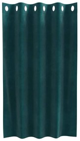 Cortinas Blackout vidaXL com Ilhós 2 pcs Verde Escuro Veludo