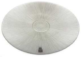 Prato Marcador Vidro Aster 34cm Prateado