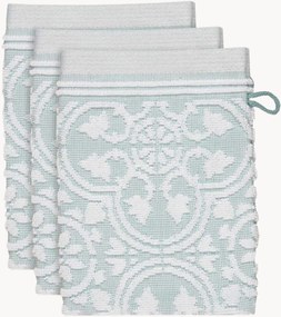 Toalhas jacquard em algodão felpudo Tile de Pip, conjunto de 3