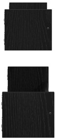 Prateleiras de Parede 2 pcs Preto Carvalho 60x16x14 cm Madeira de Enge