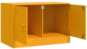 Móveis de TV 2 pcs 67x39x44 cm aço amarelo mostarda