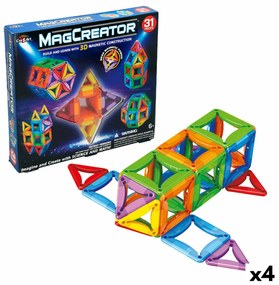 Jogo de Construção Cra-z-art Magcreator 31 Peças (4 Unidades)