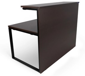 Balcão Receção 1600x800x1100mm Kclose Melamina Wengue / Preto