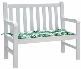 Almofada para Banco de Jardim vidaXL com Estampa de Folhas, 100x50x4 c