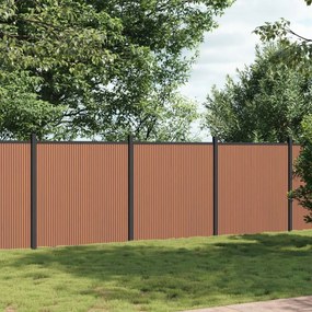 vidaXL Painel de vedação 526x186 cm WPC castanho