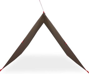 Lona de campismo 306x306 cm impermeável castanho