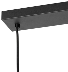 Candeeiro suspenso industrial preto 4 luzes - Jim Industrial