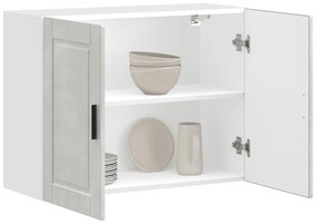 vidaXL Armário de parede cozinha Porto deriv. madeira cinzento cimento