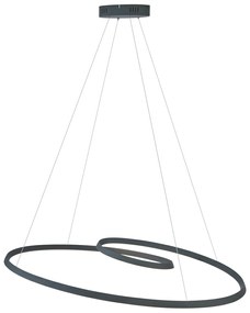 Candeeiro suspenso escandinavo preto 110cm incl. LED regulável em 3 níveis - Circuit Escandinavo