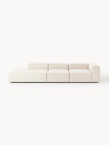 Chaise longue modular XL em mistura de linho Lennon