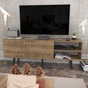 Móvel TV Ronas – Nogueira – 160x35x38,6 cm