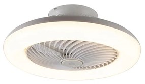 Ventilador de teto branco incl. LED com controle remoto - Clima Design