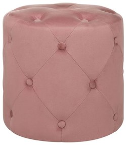 Pufe em veludo rosa ⌀ 40 cm COROLLA Beliani
