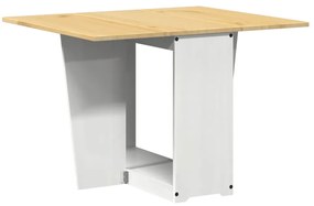 Mesa de jantar dobrável Corona madeira de pinho maciça branco