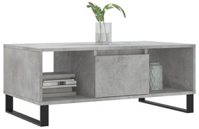 Mesa de centro 90x50x36,5 cm derivados madeira cinzento cimento