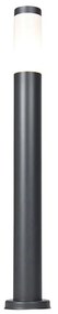 Candeeiro de poste cinzento antracite 80 cm IP44 opal - Rox